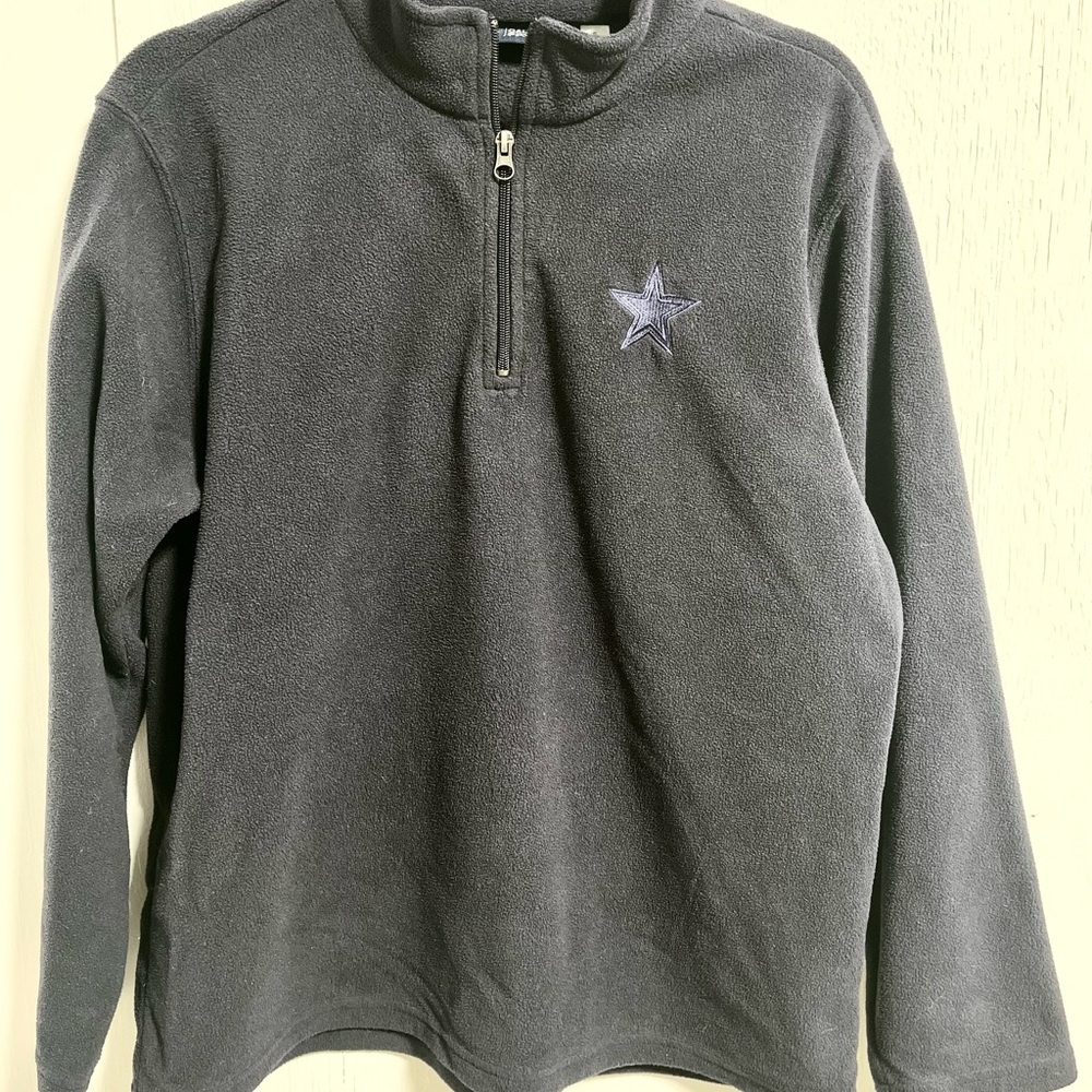 Men's Navy Dallas Cowboys Authentic Quarter-Zip Pullover